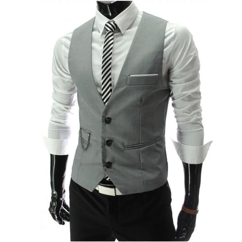 7XL Hohe Qualität Kleid Westen Für Männer Slim Fit Herren Anzug Weste Männliche Weste Gilet Homme Casual Ärmellose Formale Business jacke - flohmarkt-deutschland.shop