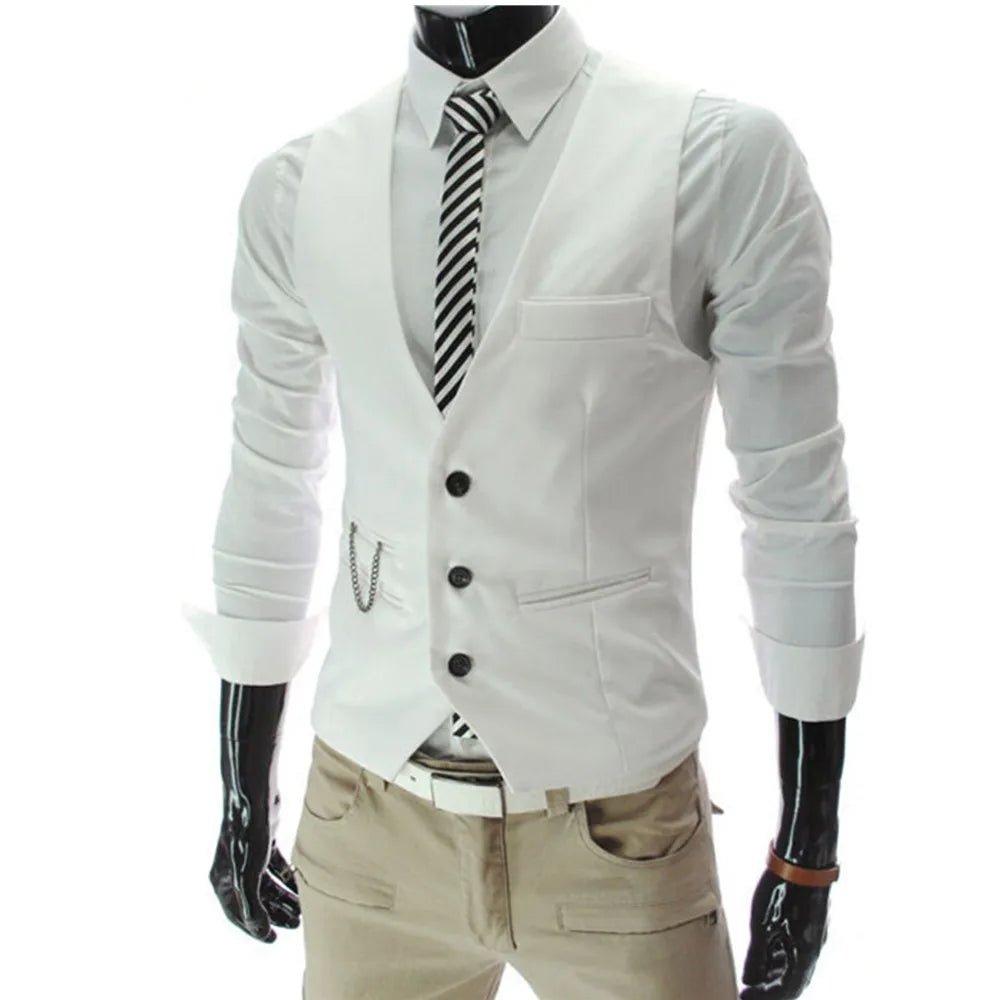 7XL Hohe Qualität Kleid Westen Für Männer Slim Fit Herren Anzug Weste Männliche Weste Gilet Homme Casual Ärmellose Formale Business jacke - flohmarkt-deutschland.shop