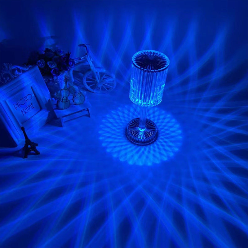 Modern Minimalist Touch Table Lamp with Crystal Design