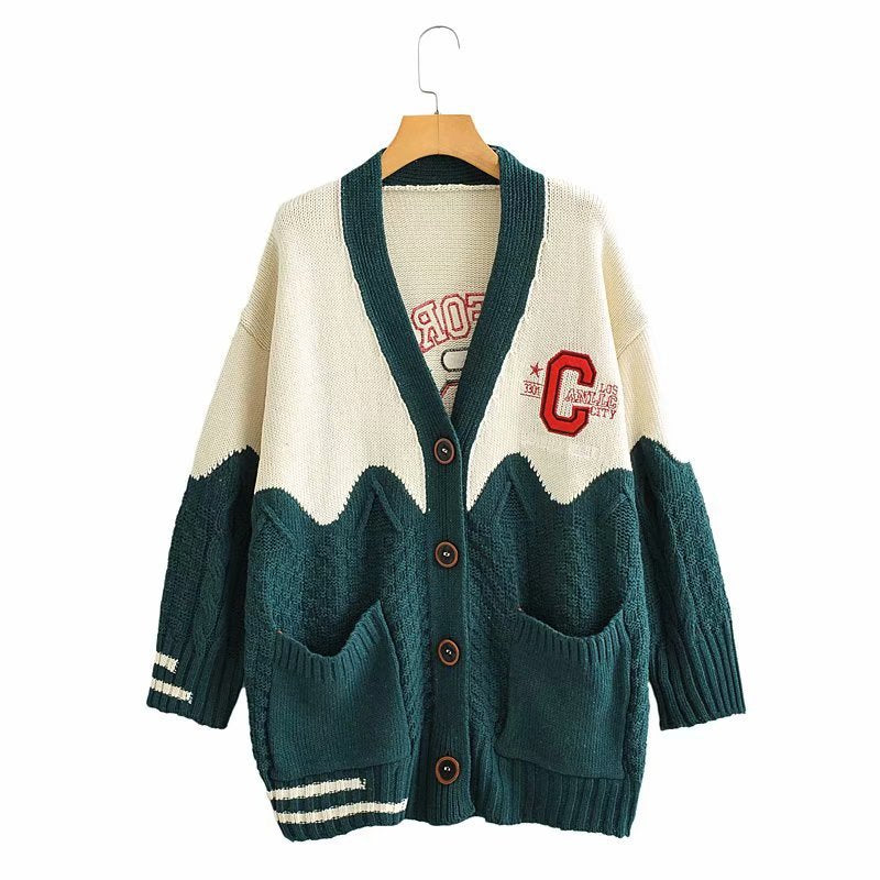 Korean Women's Fashion 2020 Fall Winter V-Neck Cardigan