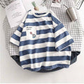 Summer Korean Style Loose Striped Short Sleeve T-Shirt