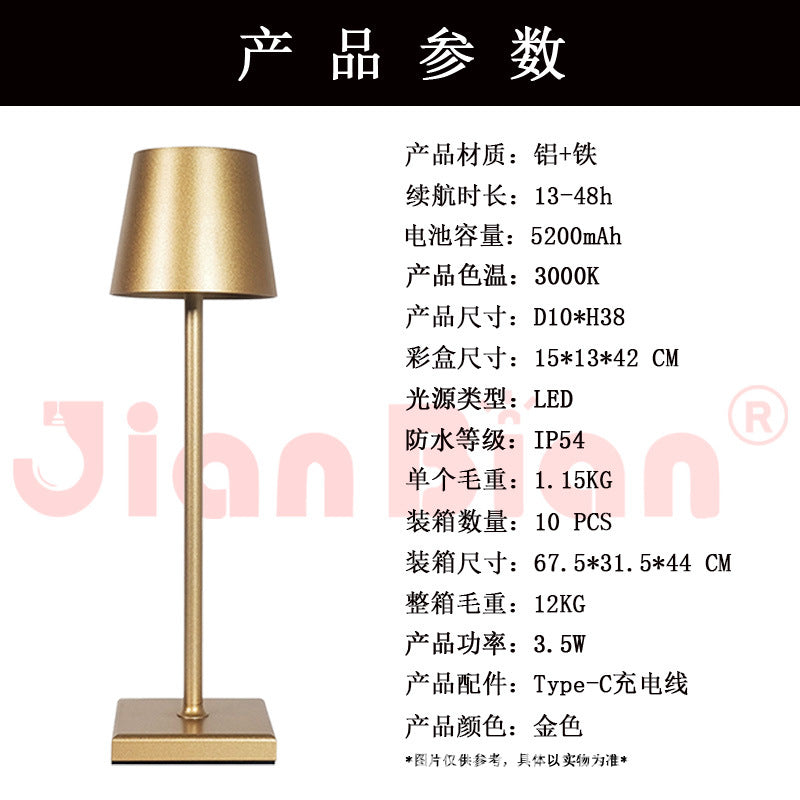 Modern Minimalist Iron Luxury Bedside Table Lamp