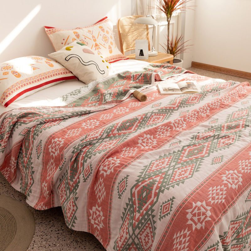 New Cotton Four-Layer Gauze Blanket for Summer Use