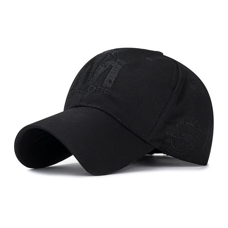 Korean Style Embroidered M Baseball Cap for Spring