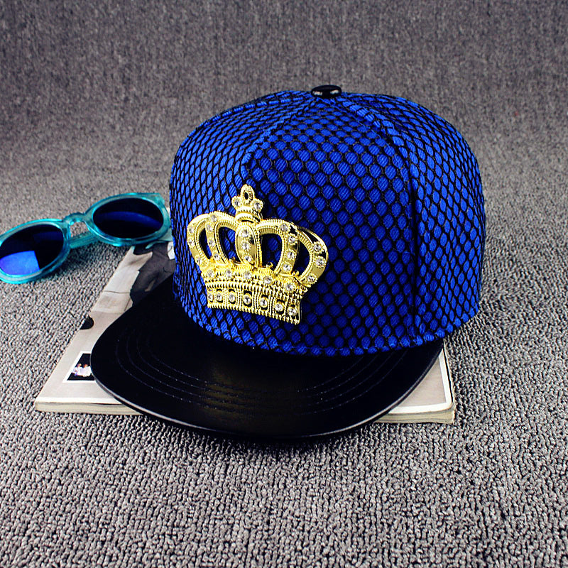 Baseball Cap with Crown Metal Logo for Hip Hop Style