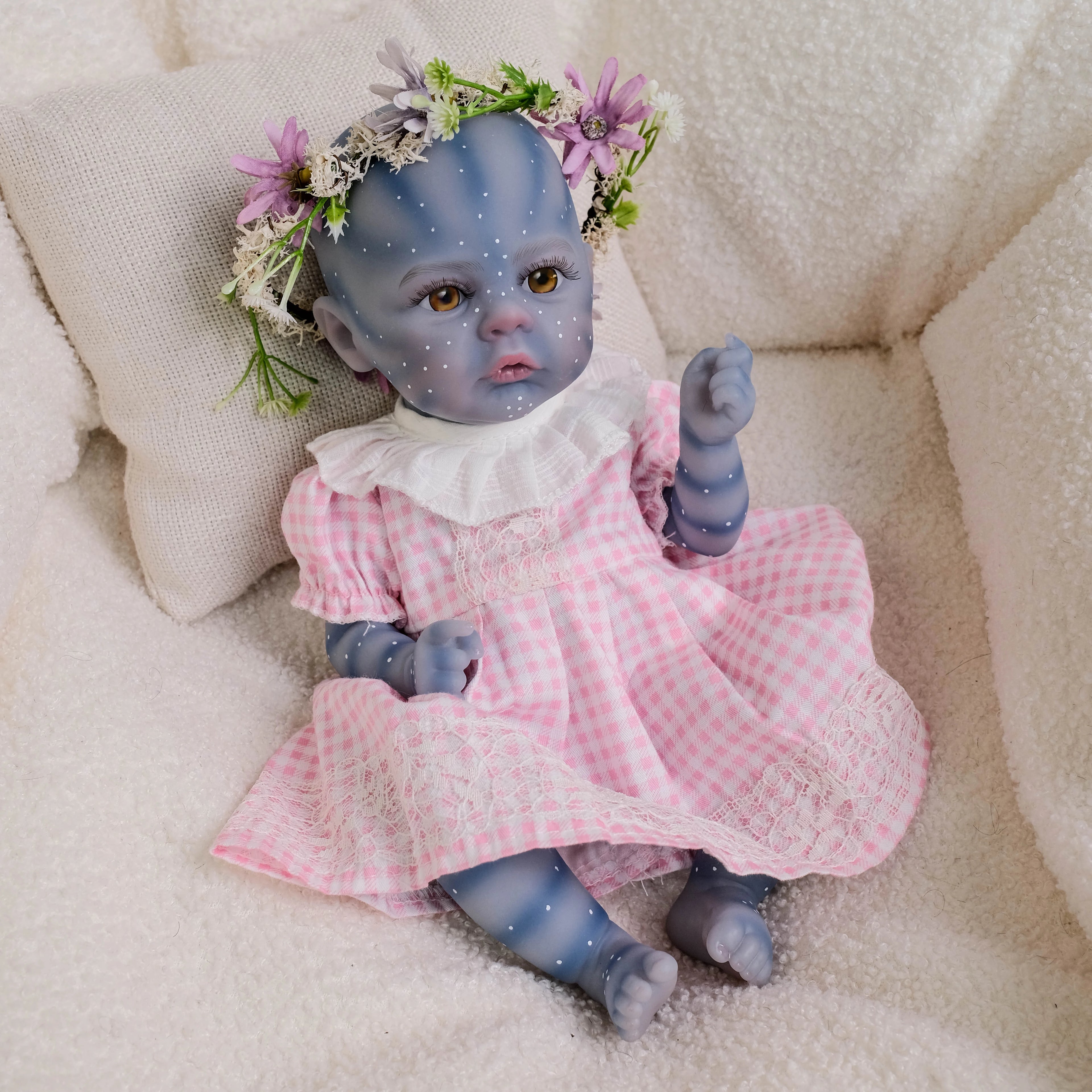 NPK 12inch Newborn Reborn Doll Handmade High Quality Avatar Meadow Lifelike Soft Touch Small Cute Handy Doll for Collectors