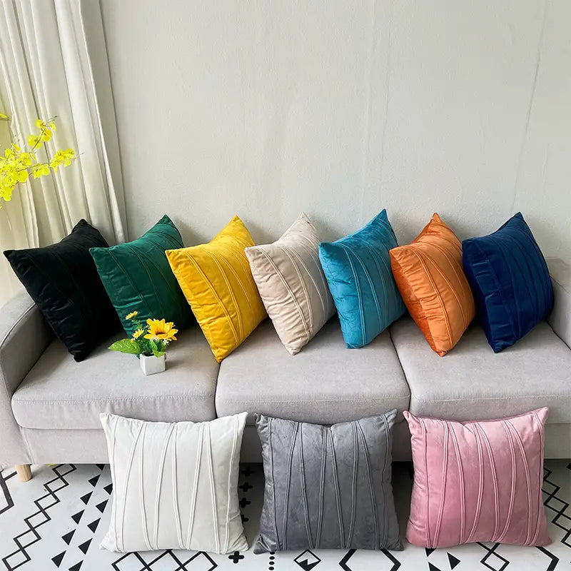 Velvet Throw Pillow Case for Living Room & Office (1pc)