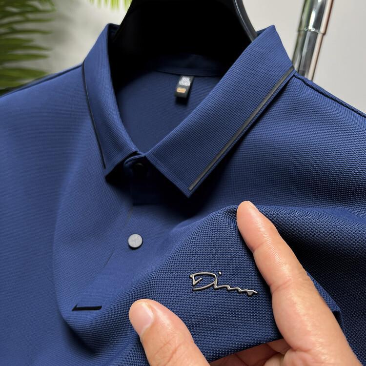 2023 Summer Men's Polo Shirt - Slim Fit Ice Silk Tee