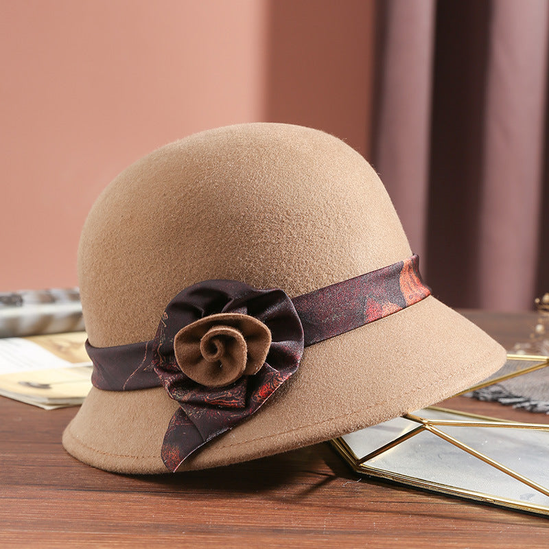 Korean Style Women's Wool Cap for Autumn and Winter
