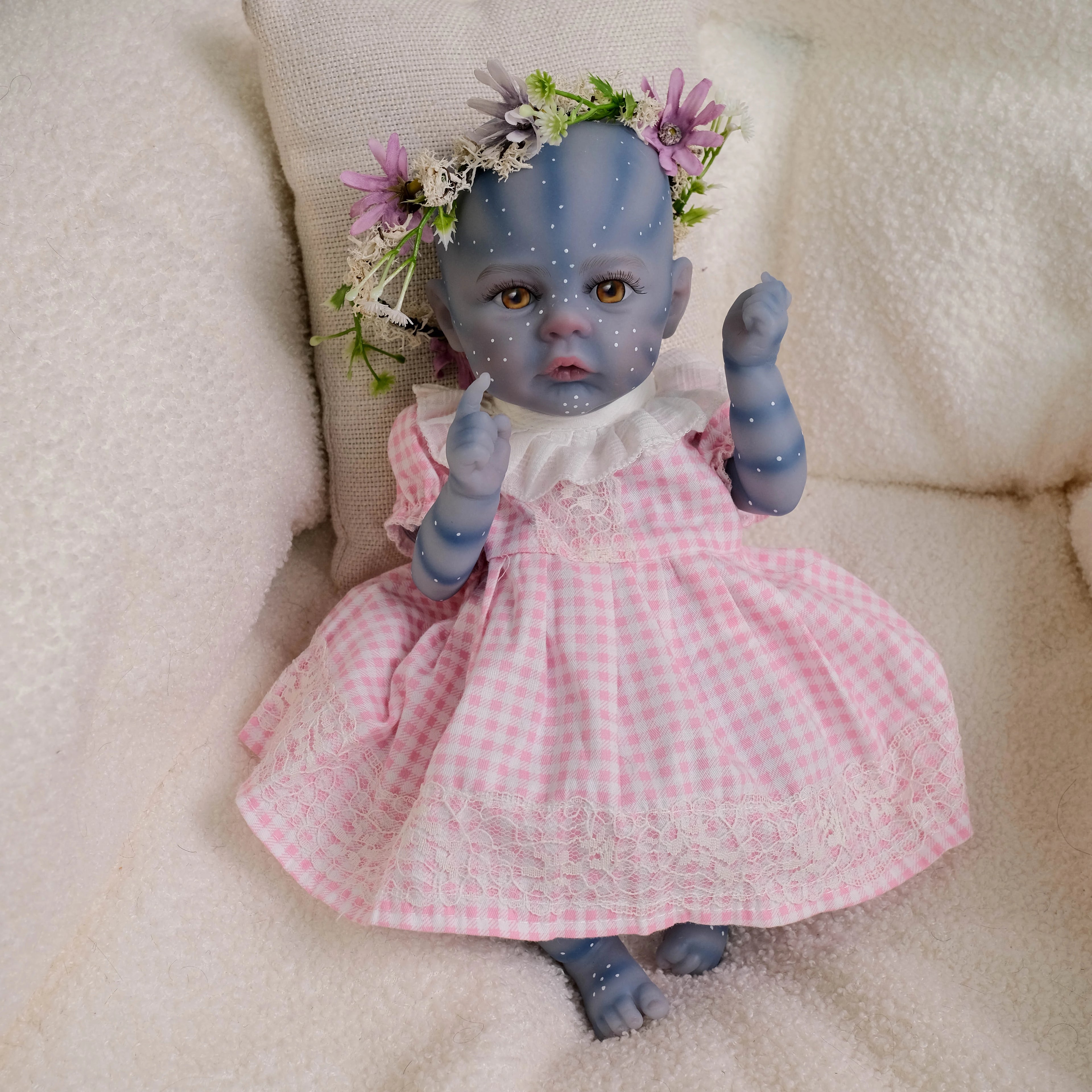 NPK 12inch Newborn Reborn Doll Handmade High Quality Avatar Meadow Lifelike Soft Touch Small Cute Handy Doll for Collectors