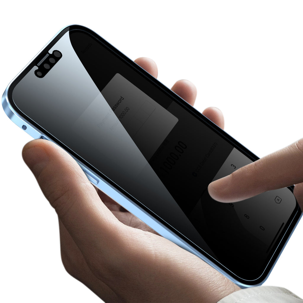 Privacy Tempered Glass Magnetic Phone Case for iPhone 15 Pro Max