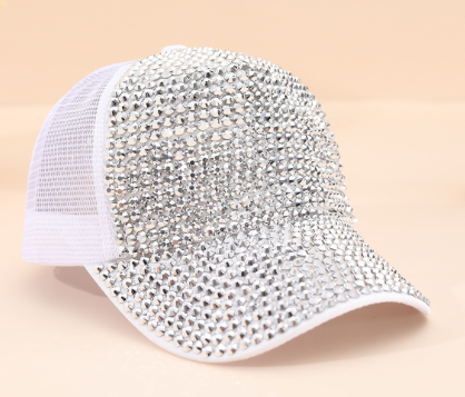 Korean Style Rhinestone Baseball Cap for Sun Protection