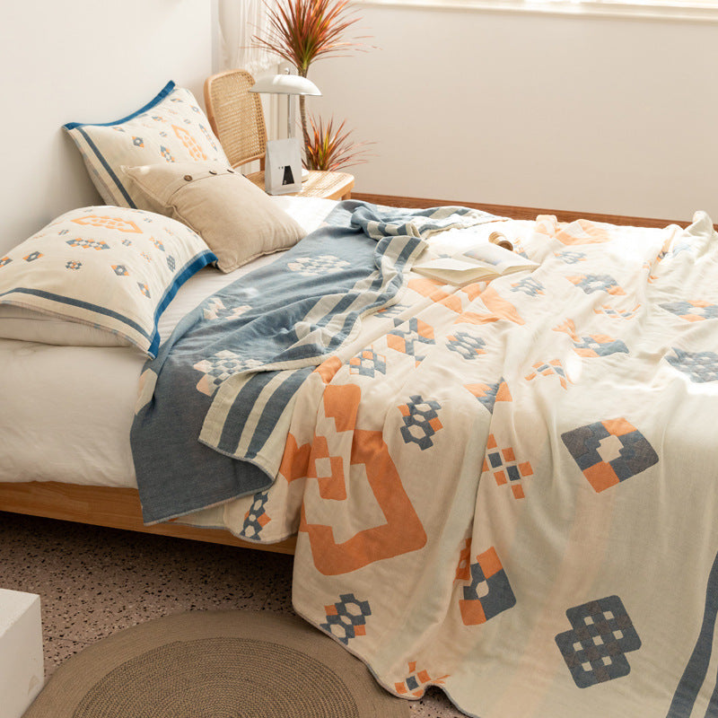 New Cotton Four-Layer Gauze Blanket for Summer Use