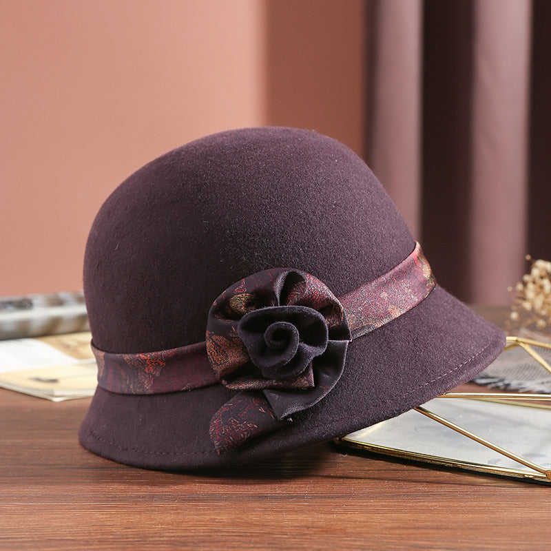 Korean Style Women's Wool Cap for Autumn and Winter