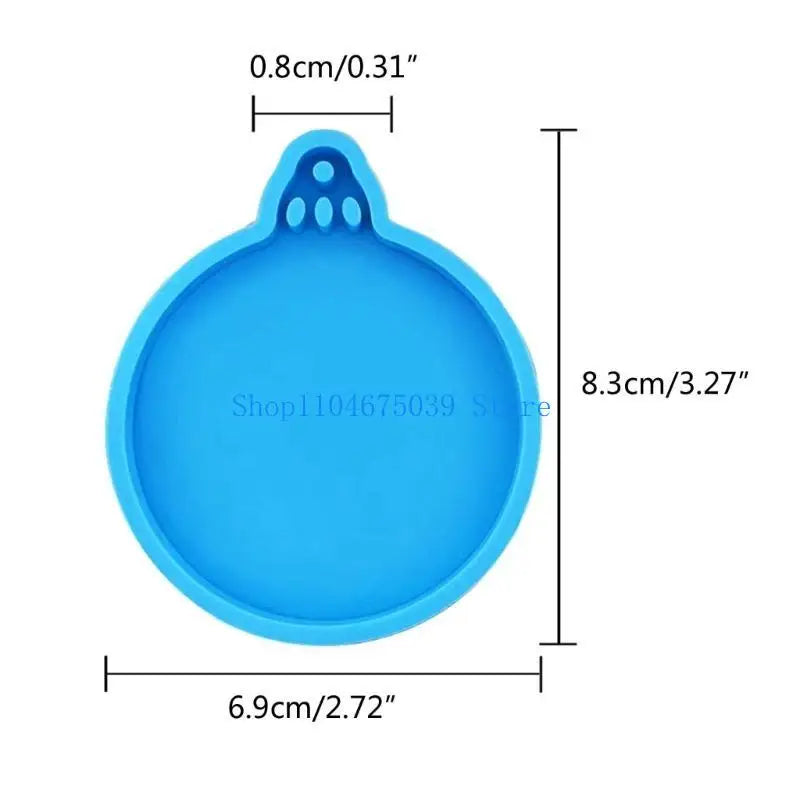 5asd Beautiful Resin Mould Crystal Ornaments Makiing Mold Christmas Round Silicone Mold Handy Blank Mold for Artistic Creator