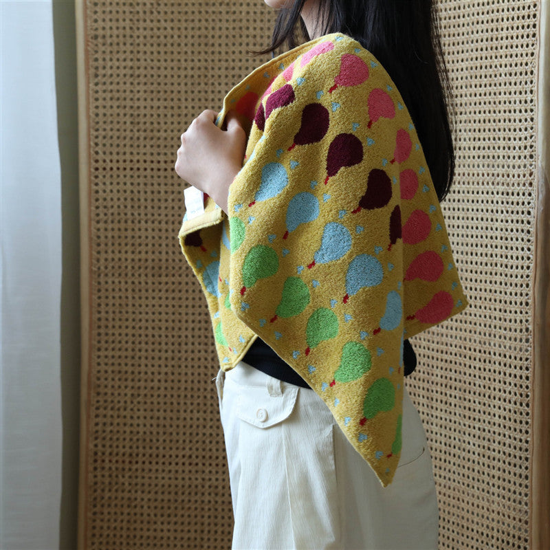 Cute Pear Cotton Soft Absorbent Bath Towel
