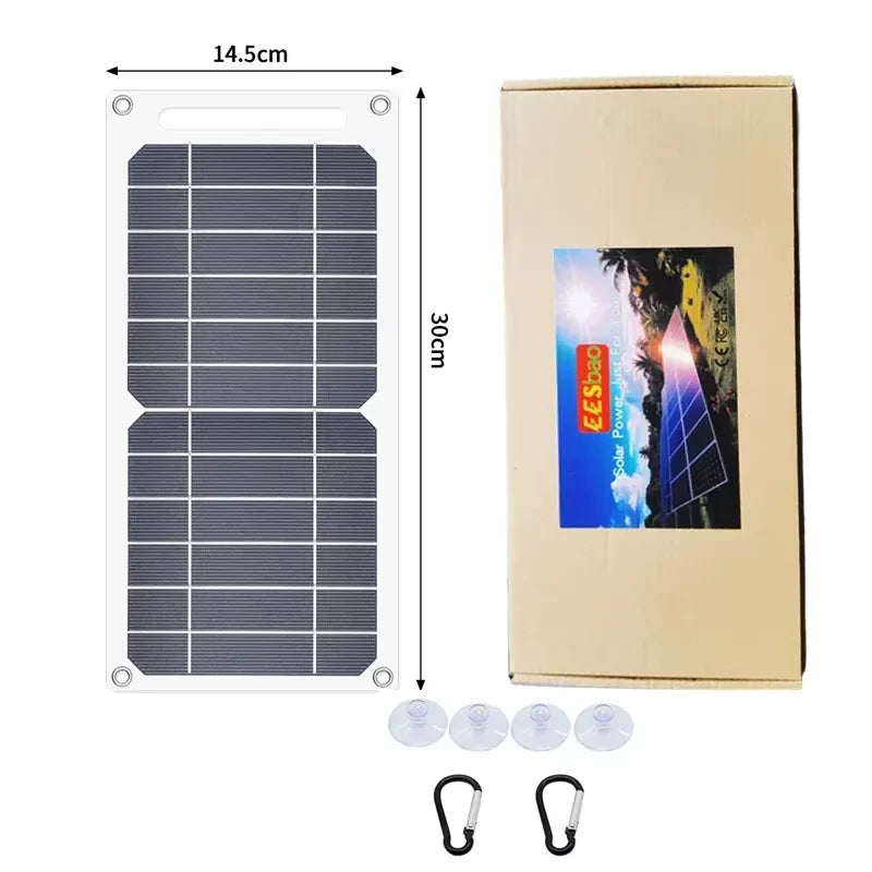 35W 5V USB Sunpower Tragbares Solarpanel, Solarplatte, sicheres, stabiles Ladegerät für Powerbank, Telefon, Outdoor, Camping, Zuhause, Wohnmobil, Geschenk