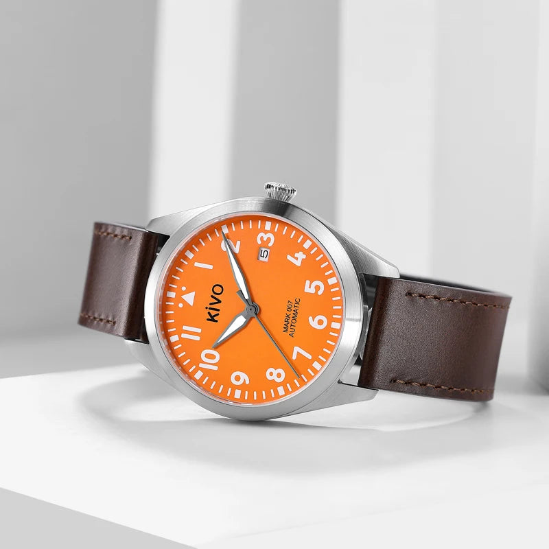 Swiss Uhren Aviator Pilot Automatikuhr Field Mechanische  Fliegeruhr Flieger Armbanduhr Reloj Aviador Piloto Clock Uhr
