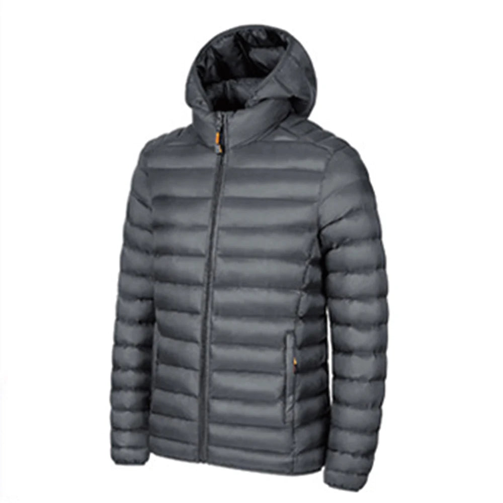 Baumwolljacke für Herren für Herbst und Winter – mehrere Farben, Stehkragen und Kapuzendesign