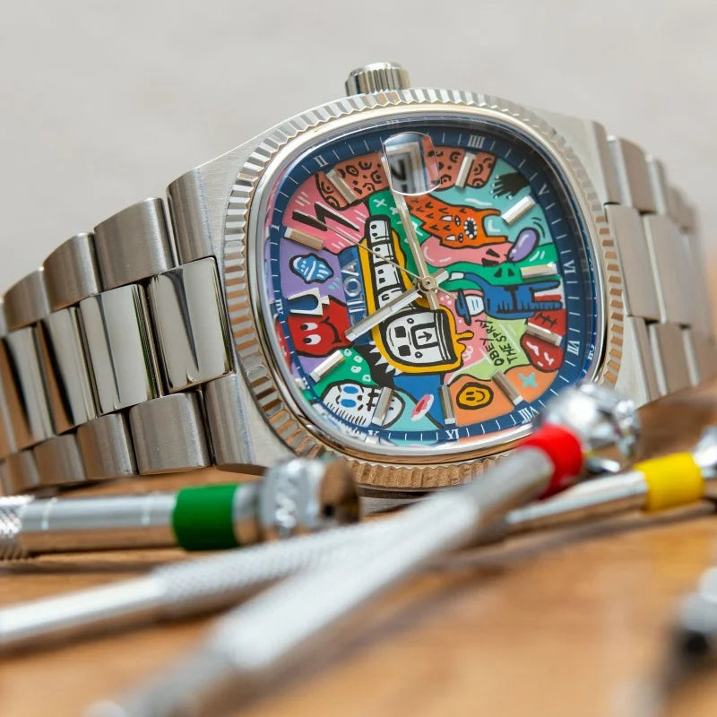 Quadratische Retro-Uhr für Herren, leichte Luxusmarke, echtes Geschenk, 2026 neu, Edelstahlarmband, wasserdichte Quarzuhr