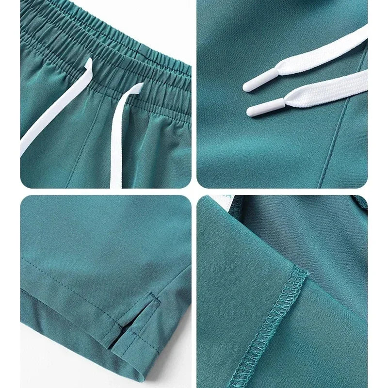 Neue Herren Fitness Leichte Jogginghose Sommer Casual Taschen Shorts Grund Einfarbig Kurze Hosen Jogging Strand Shorts Männer