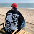 M-8xL Frühling männer T-shirt Kurzarm Cartoon Graffiti Druck Männlich Weiblich Alphabet