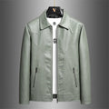 Herrenmantel, Lederjacke, PU-Jacke, schwarz, hellgrün optional, asiatische Größe M-7XL