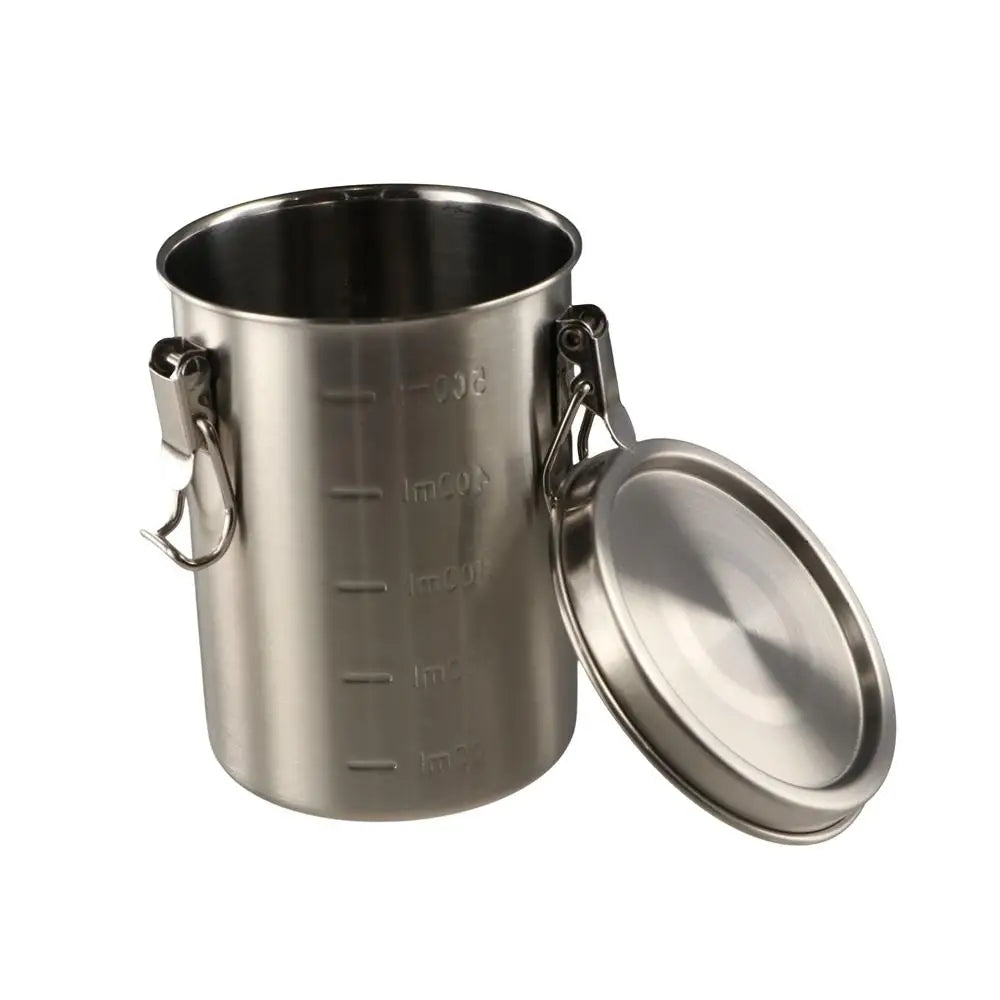 520/1000/1600/2500 ml Edelstahl-Lagertank, auslaufsicher, mit Skala, Getreide-Aufbewahrungsbox, luftdicht, versiegelte Körner, versiegelter Eimer