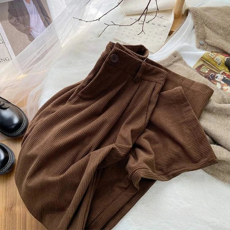Dünne/Dicke Winter Gefüttert Breite Bein Hosen CasualThicken Warme Baggy Jogginghose Frauen HighWaist Koreanische Lamm Flusen Gerade Pantalones