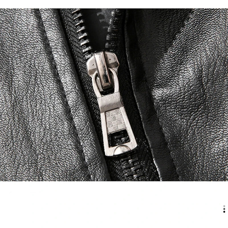 Herrenmantel, Lederjacke, PU-Jacke, schwarz, hellgrün optional, asiatische Größe M-7XL