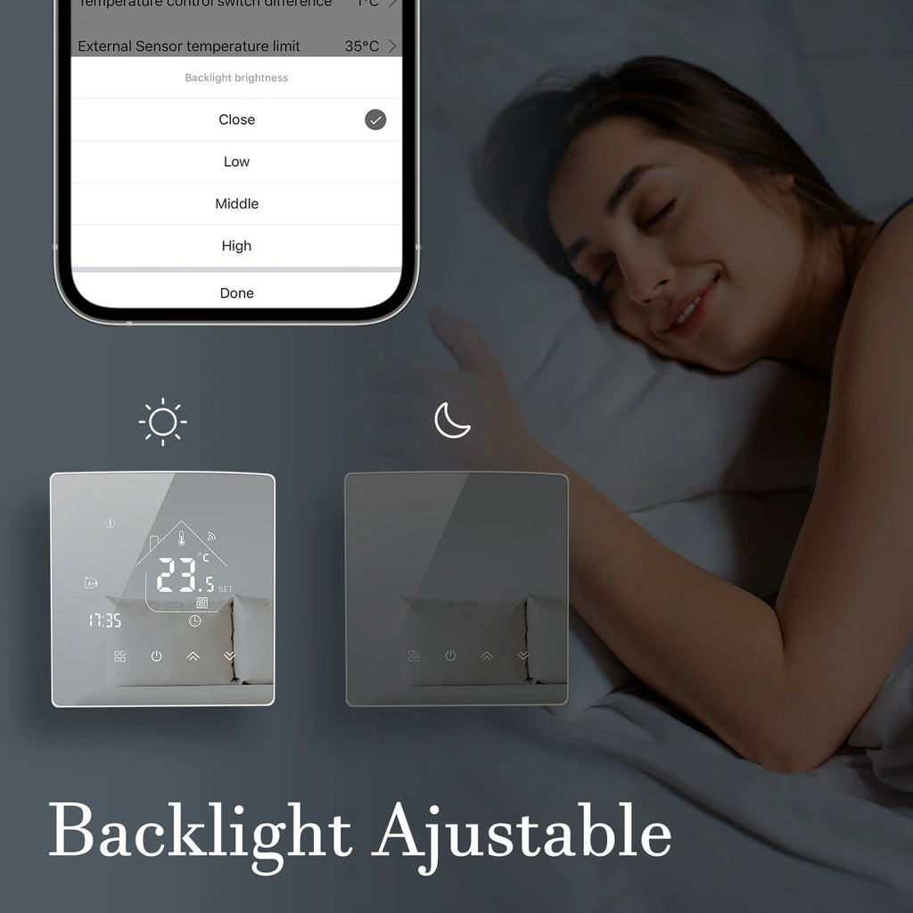 Beok Tuya Smart Thermostat WLAN Wasser-Fußbodenheizung Raumtemperaturregler Kompatibel mit Alice Alexa