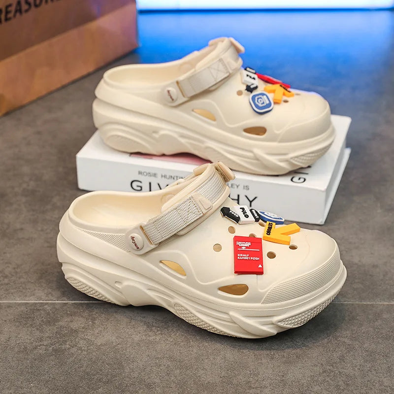 Sommerliche Outdoor-Strandsandalen, Leichte und Atmungsaktive Hausschuhe, Rutschfeste und Atmungsaktive Anglerpantoffeln