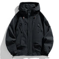 Windjacken Männer Kapuzenjacke Reißverschluss Mantel Fracht Wasserdicht Schwarz Bomber Camping Lose Dünne Softshell Mit Kapuze Wanderjacke