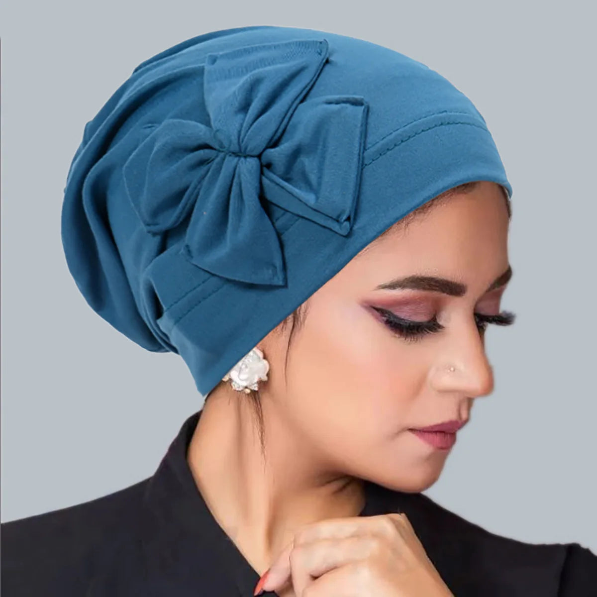 Neue Muslimische Frauen Innere Hijab Hut Bowknot Turban Indische Motorhaube Kopftuch Mützen Haarausfall Kopf Wrap Chemo Kappe Turbante Mujer