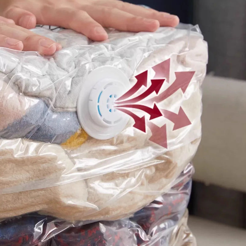 Keine Pumpen-Vakuumbeutel erforderlich, Würfel, großes Fassungsvermögen, platzsparende Aufbewahrungstasche für die Aufbewahrung von Kleidung, Decke, Quilt, Kompressions-Organizer-Tasche