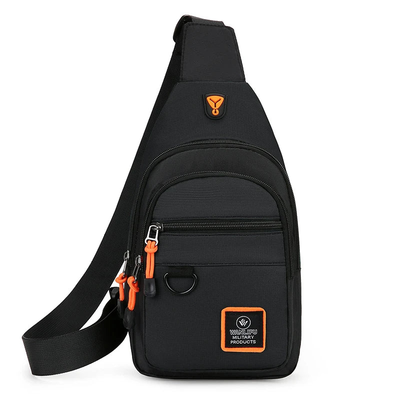 Casual Männer Brust Tasche Nylon Kleine Schulter Tasche Laufen Radfahren Gürtel Sling Tasche Outdoor Sport Umhängetasche Reise Telefon Tasche Tasche