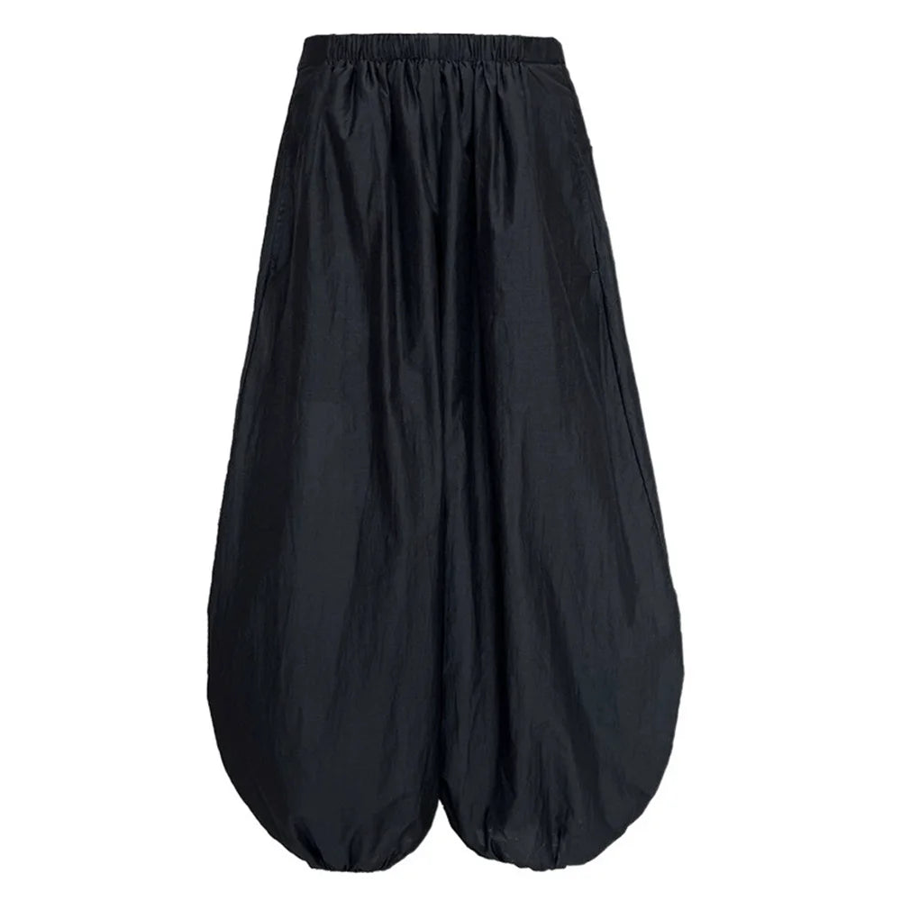 Übergroßen 2025, Neue Sommer Elegante Mode Frauen Laterne Hosen Beiläufige Lose Atmungsaktive Baumwolle Breite Bein Hosen Frauen Kleidung