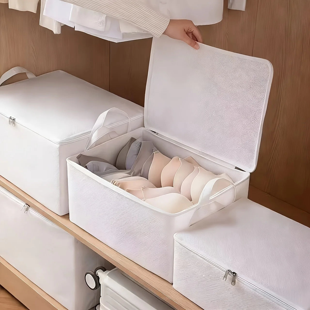 Große Aufbewahrungsbox unter dem Bett |   Platzsparend, faltbares Design, geeignet für Betten, Kleiderschränke