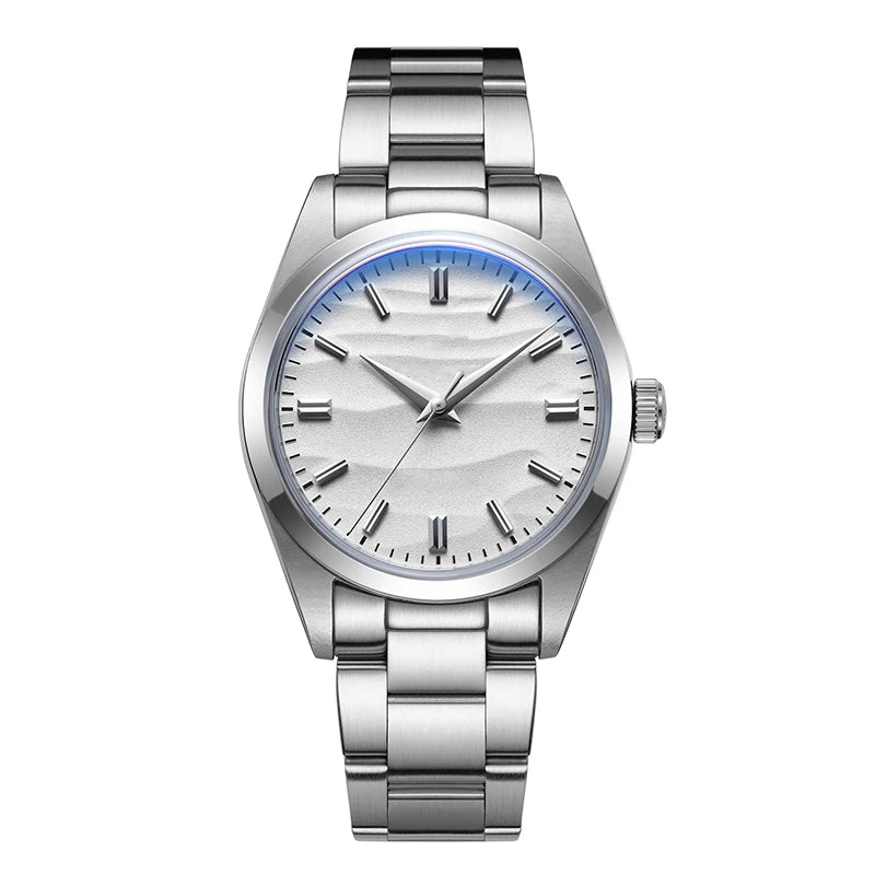 ADDIESDIVE Heißer Verkauf AD2030 Ohne LOGO Uhr Edelstahl 100M Wasserdicht Quarz Uhren 3D Sand Zifferblatt männer Armbanduhr kleid