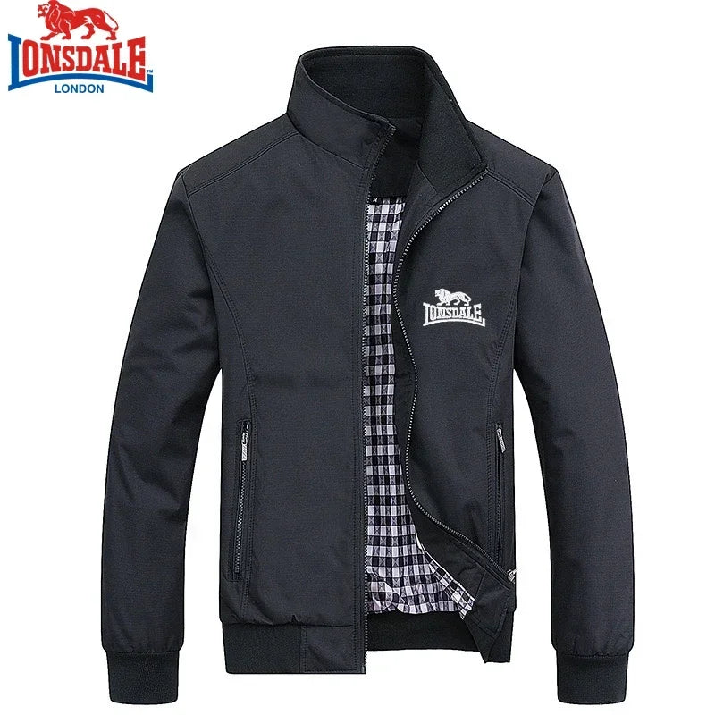 Hochwertige bestickte LONSDALE Frühling/Herbst Lässige Mode Slim Fit Bombenjacke Baseballkragen Herrenjacke M-6XL