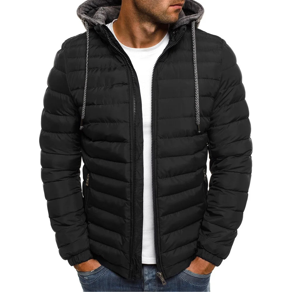 JOTT Herrenjacke, Herbst-/Winterjacke, Kapuzenjacke aus Baumwolle 2025, leichte Winter-Daunenjacke