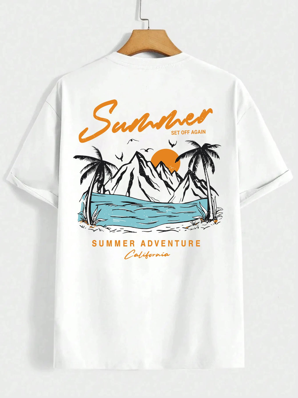 Sommer Set Off Again Adventure California Herren T-Shirt Baumwolle Lose T-Shirt Kleidung Mode Sweat Kleidung Übergroße Sommer Tops