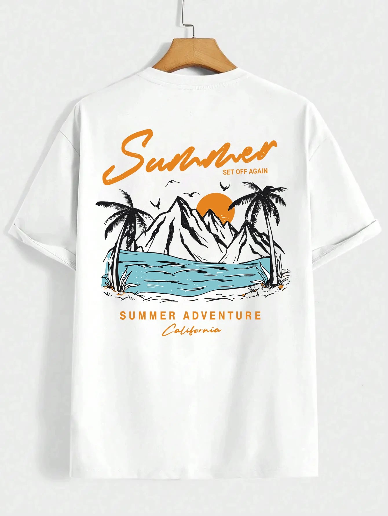 Sommer Set Off Again Adventure California Herren T-Shirt Baumwolle Lose T-Shirt Kleidung Mode Sweat Kleidung Übergroße Sommer Tops