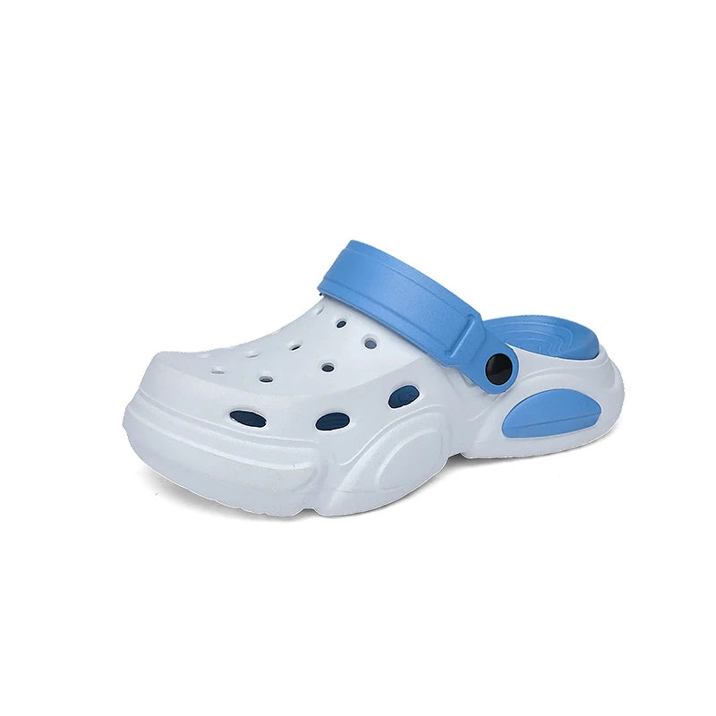 Sommer-Herren-Sandalen mit dicken Sohlen, rutschfest, atmungsaktiv, Zehenkappen-Sandalen, lässige Strand-Hausschuhe