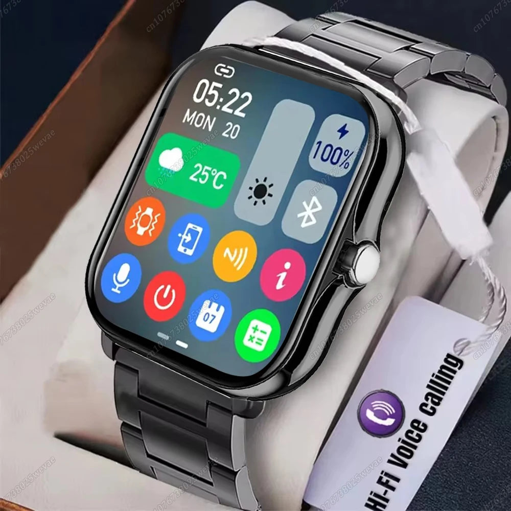 Neue Smartwatch 2,01 Zoll HD-Display Antwort Anruf machen Nachricht Vorschau Sportmodi Smartwatch DIY Zifferblatt Wettervorhersage Männer Frauen