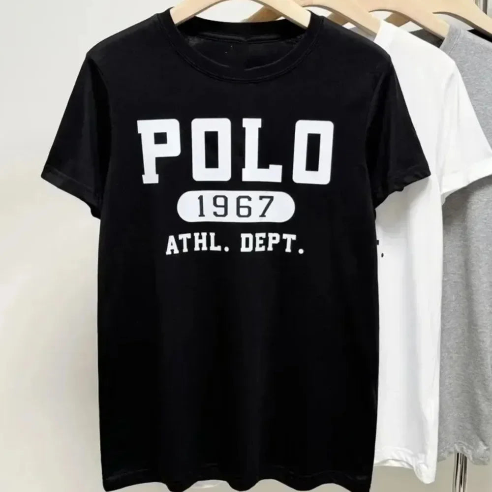 Rlauren T-Shirt neue Polo1967 Logo koreanische beliebte Kleidung Kurzarm Frau Kleidung Tops Damen Tops für den Sommer
