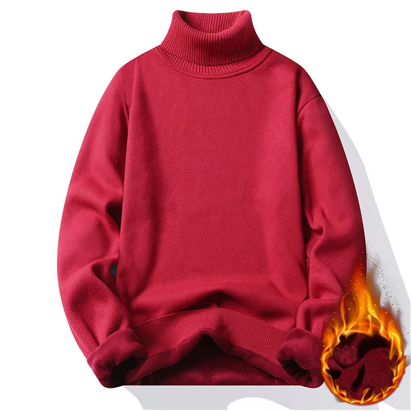 Herbst Winter herren Rollkragenpullover männer Stricken Pullover Rollkragen Gestrickte Pullover Warme Männer Jumper Slim Fit Casual Pullover