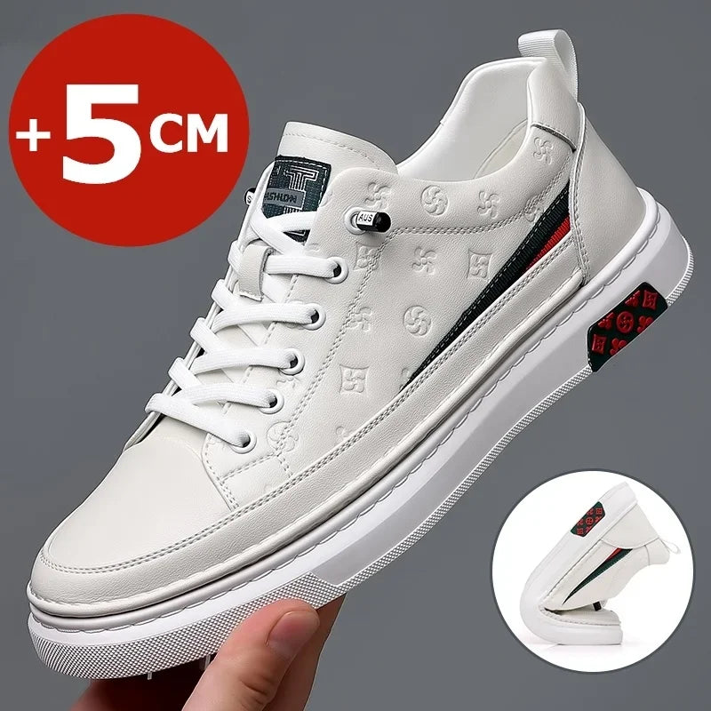 Mann Turnschuhe 2024 lente heren lifts choenen heren loafers mit zacht lederen mocassins hoogte verhoogd 5cm groter schoenen