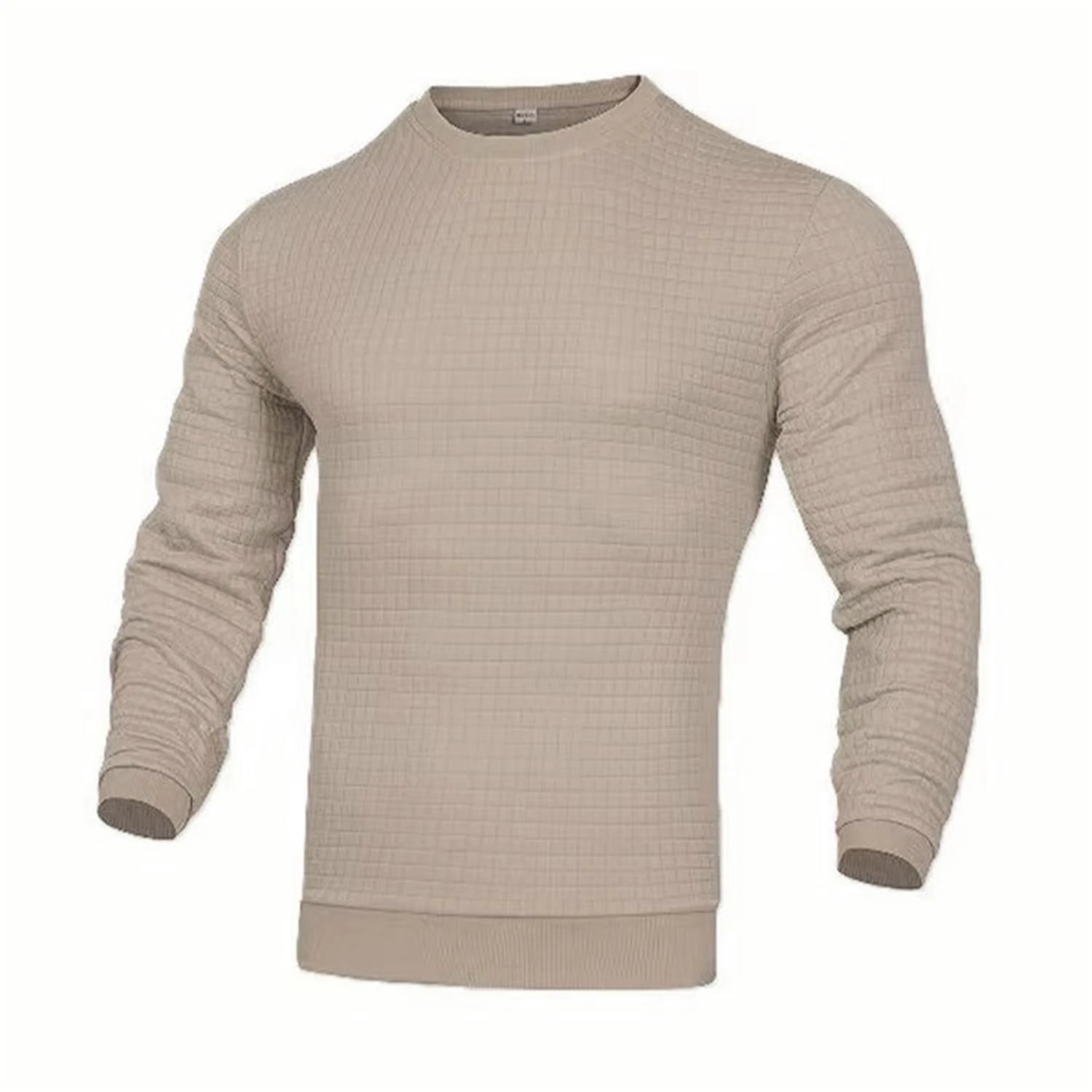Herrenmantel, modisch, klein, kariert, Waffelmuster, Jugend, Rundhalsausschnitt, Jacquard-Check-Hoodie