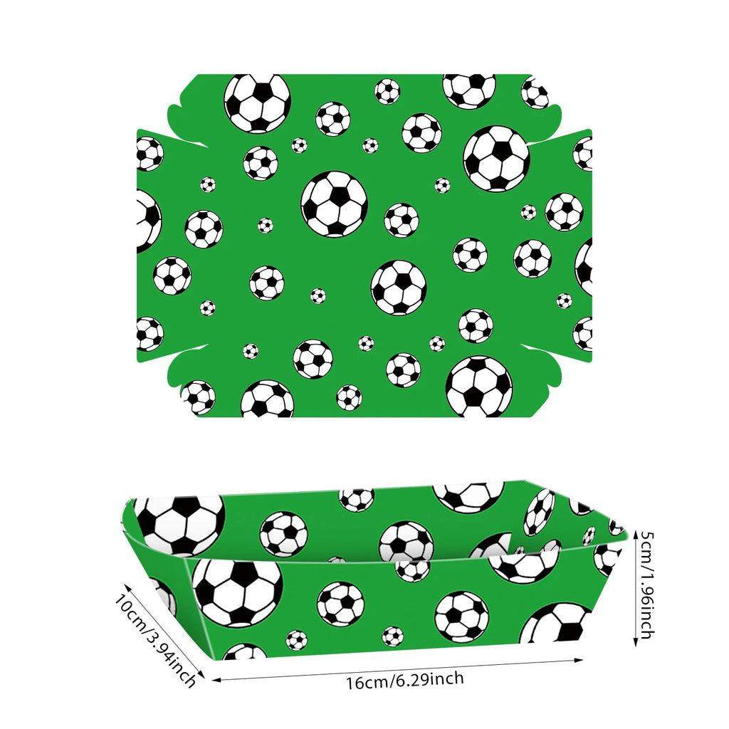 5/10/20 stücke Fußball Geburtstag Party Lebensmittel Boot Tabletts Papier Lebensmittel Tabletts Einweg Serviertabletts Fußball Thema Party liefert